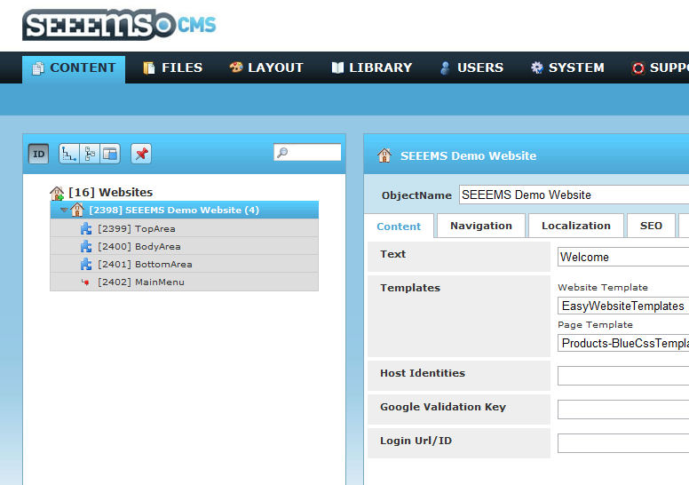 View of BackOffice